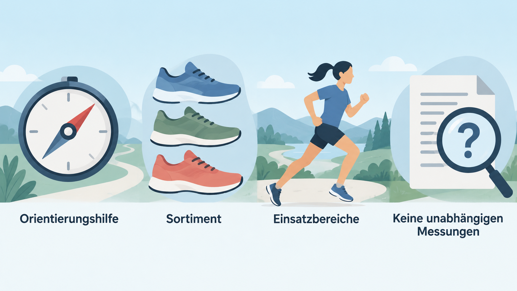 Das im Artikel behandelte Nike Running Angebot in den drei genannten Bereichen Straße, Wettkampf und Trail veranschaulichen.